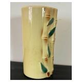 uL - Vintage Bamboo Pattern Ceramic Vase - 8 in Tall