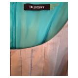 uL - Ellen Tracy Dress - Floral Teal Print, Size 16, Teal Lining