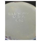 uL - Red Wing G43 4.5 in Planter Pot - Purple & Blue Ribbed Ceramic