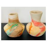 uL -Pair of Nemadji Pottery Vases