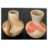 uL -Pair of Nemadji Pottery Vases