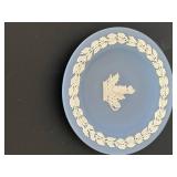 uL - Wedgwood 4.5-Inch Candle Trays Jasperware Blue (Lot of 3)