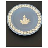 uL - Wedgwood 4.5-Inch Candle Trays Jasperware Blue (Lot of 3)