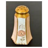 uL - Floral Salt & Pepper Shakers - Vintage Pink & White Rose Pattern, 3 in Tall (2-Piece)