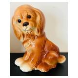 uL - Pair of 8-Inch Vintage Ceramic Dog Vases - Set of 2