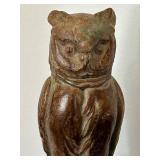 uL - Owl Statue - 9-inch-high - Bronze Patina Finish on Rock Base