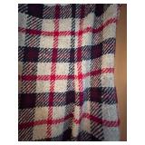 UL - Plaid Wool Dress - Small, Belted, Red/White/Blue (Vintage)