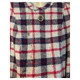 UL - Plaid Wool Dress - Small, Belted, Red/White/Blue (Vintage)