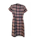 UL - Plaid Wool Dress - Small, Belted, Red/White/Blue (Vintage)