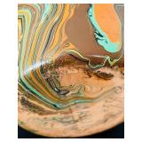 uL - Two Pieces of Vintage Nemadji Pottery Swirl Art Pottery