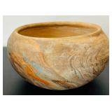 uL - Two Pieces of Vintage Nemadji Pottery Swirl Art Pottery