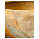 uL - Two Pieces of Vintage Nemadji Pottery Swirl Art Pottery