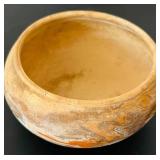 uL - Two Pieces of Vintage Nemadji Pottery Swirl Art Pottery