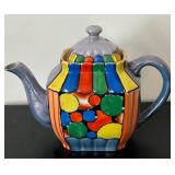 uL - Vintage Rainbow Mosaic Teapot - Made in Japan