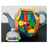 uL - Vintage Rainbow Mosaic Teapot - Made in Japan