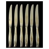 K/UL - Vintage Alvin 7-Piece Sterling-Handle Knife Set - Seamless Stainless Blades