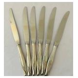 K/UL - Vintage Alvin 7-Piece Sterling-Handle Knife Set - Seamless Stainless Blades