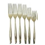 K/UL - Vintage Alvin Sterling Dinner Forks - Sterling Silver Flatware