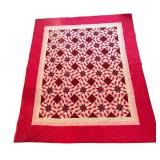 UL - River Rocks Pattern Vintage Quilt - 87 x 102 in