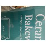 3-Piece Ceramic Bakeware Set, Stoneware Baking Dishes, Casserole Serving Set Beige