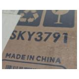 Solar LED Lighted Patio Umbrella w/ Tilt Adjustment, UV-Resistant - 10ft, Navy Blue