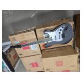 Beginner Electric Guitar Kit w/ Case, 10W Amp, Tremolo Bar - 39in, (Light Damage to Guitar Shown in Pics)