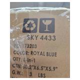 8ft Folding Floor Balance Beam 2-Panel for Gymnastics Practice, Exercise - Royal Blue