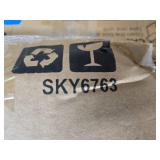 Set of 5 Collapsible Hyacinth Storage Baskets w/ Inserts - 12x12in, White