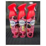 3 Cans Febreze Air Mist Berry