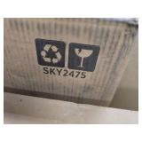 Outdoor Wicker Patio Side Table Accent Furniture w/ Umbrella Hole