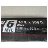 6 mil Poly Sheeting 16' x 100' Black