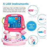 Play Doctor Kit for Kids, Boys & Girls with 17 Accessories, Mobile Cart