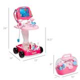 Play Doctor Kit for Kids, Boys & Girls with 17 Accessories, Mobile Cart