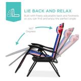 Set of 2 Adjustable Zero Gravity Patio Chair Recliners w/ Cup Holders