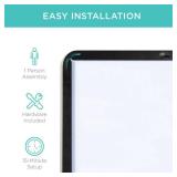 2-Way Rectangle Wall Mirror w/ Rounded Corners, Anti-Blast Film - 24x36in