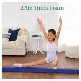 8ft Folding Floor Balance Beam 2-Panel for Gymnastics Practice, Exercise - Royal Blue