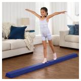 8ft Folding Floor Balance Beam 2-Panel for Gymnastics Practice, Exercise - Royal Blue