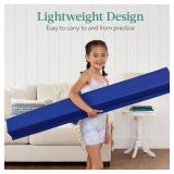 8ft Folding Floor Balance Beam 2-Panel for Gymnastics Practice, Exercise - Royal Blue