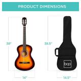 Beginner Acoustic Guitar Set w/ Case, Strap, Extra Strings - 38in