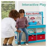 Pretend Play Doctor's Office, Kids Wooden Toy Set w/ Accessories Included