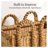 Shelf Baskets Small Large XL Chunky Woven Baskets 3Pc., Retail $179.99