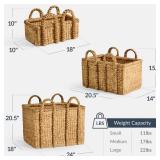 Shelf Baskets Small Large XL Chunky Woven Baskets 3Pc., Retail $179.99