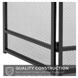 3-Panel Simple Steel Mesh Fireplace Screen w/ Worn Finish - 47.5x27.25in