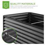 Outdoor Metal Raised Garden Bed for Vegetables, Flowers, Herbs - 6x3x2ft, Dark Gray, Retail $139.00