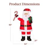 Lighted Pop-Up Santa Claus Outdoor Christmas Decoration w/ LED Lights, 8ft, Retail $199.00