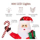 Lighted Pop-Up Santa Claus Outdoor Christmas Decoration w/ LED Lights, 8ft, Retail $199.00