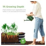 Outdoor Raised Metal Oval Garden Bed, Planter Box - 4x2x1ft, Charcoal