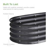 Outdoor Raised Metal Oval Garden Bed, Planter Box - 4x2x1ft, Charcoal