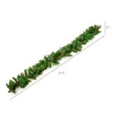 9Ft Pre-Lit Christmas Garland W/ 2-In-1 Led Lights