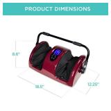 Reflexology Shiatsu Foot Massager w/ High-Intensity Rollers, Remote Control, Burgundy